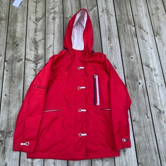 Vintage Nike Zip Up Hooded Jacket Medium Red - Picture 3 of 16